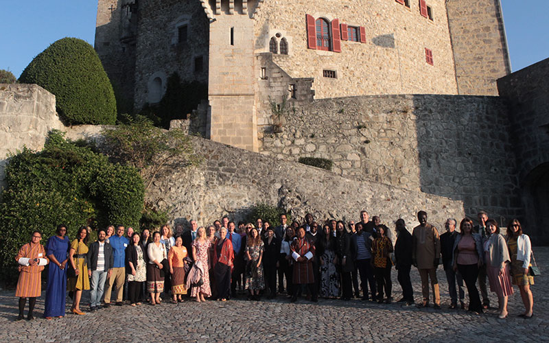 ACDx 2019 participants celebrate the 10th anniversary at the Menthon Castle on Lake Annecy.