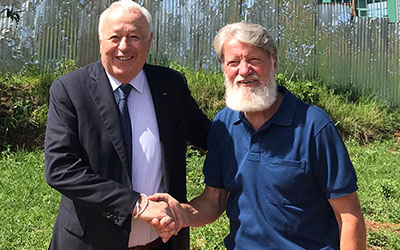 Le lycée Alain Mérieux a été inauguré par Père Pedro Opeka et Alain Mérieux