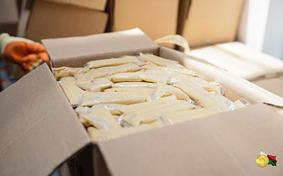 Each year, the factory will produce 8,000,000 nutritional sachets, the main ingredients of which are peanuts and milk.