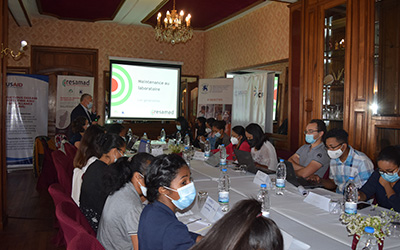 Presentation of RESAMAD at the hotel La Résidence Ankerana, in Antananarivo, Madagascar.