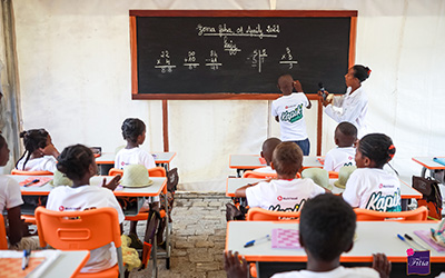 Les enfants bénéficiaires du projet Mitombo