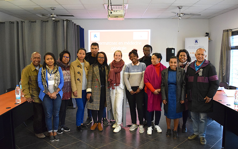 Les participants à l'atelier de formation sur les dermatoses