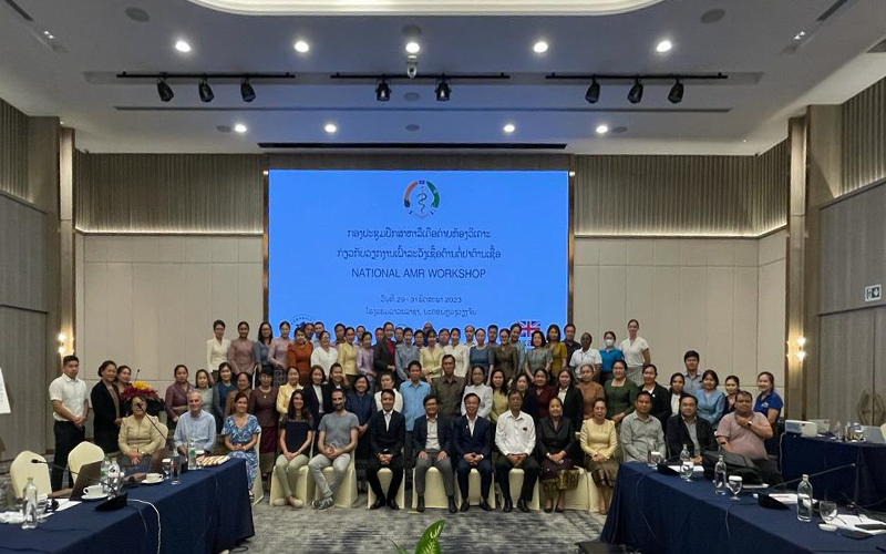 Participants at the national AMR workshop in Vientiane (Laos)