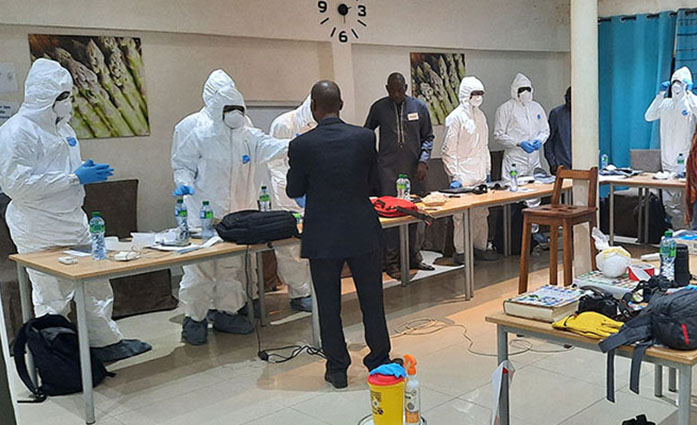 20 participants were trained in the capture, identification and sampling of rodent and bat species present in West Africa