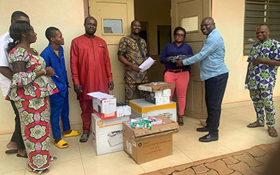 Delivery of equipment to one ECS, Djidja area, Benin